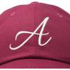 imageDALIX Initial Hat Letter A Womens Baseball Cap Monogram Cursive EmbroiderMaroon