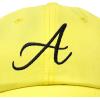 imageDALIX Initial Hat Letter A Womens Baseball Cap Monogram Cursive EmbroiderMinion Yellow