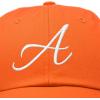 imageDALIX Initial Hat Letter A Womens Baseball Cap Monogram Cursive EmbroiderOrange