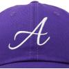 imageDALIX Initial Hat Letter A Womens Baseball Cap Monogram Cursive EmbroiderPurple