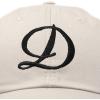 imageDALIX Initial Hat Letter D Womens Baseball Cap Monogram Cursive EmbroiderBeige