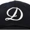 imageDALIX Initial Hat Letter D Womens Baseball Cap Monogram Cursive EmbroiderBlack
