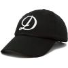 imageDALIX Initial Hat Letter D Womens Baseball Cap Monogram Cursive EmbroiderBlack