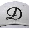 imageDALIX Initial Hat Letter D Womens Baseball Cap Monogram Cursive EmbroiderGray
