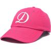 imageDALIX Initial Hat Letter D Womens Baseball Cap Monogram Cursive EmbroiderHot Pink