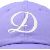 imageDALIX Initial Hat Letter D Womens Baseball Cap Monogram Cursive EmbroiderLavender