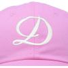 imageDALIX Initial Hat Letter D Womens Baseball Cap Monogram Cursive EmbroiderLight Pink