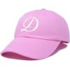 imageDALIX Initial Hat Letter D Womens Baseball Cap Monogram Cursive EmbroiderLight Pink