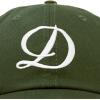 imageDALIX Initial Hat Letter D Womens Baseball Cap Monogram Cursive EmbroiderOlive