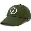 imageDALIX Initial Hat Letter D Womens Baseball Cap Monogram Cursive EmbroiderOlive