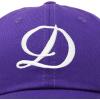 imageDALIX Initial Hat Letter D Womens Baseball Cap Monogram Cursive EmbroiderPurple
