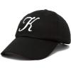 imageDALIX Initial Hat Letter K Womens Baseball Cap Monogram Cursive EmbroiderBlack