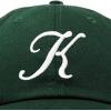 imageDALIX Initial Hat Letter K Womens Baseball Cap Monogram Cursive EmbroiderDark Green