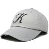 imageDALIX Initial Hat Letter K Womens Baseball Cap Monogram Cursive EmbroiderGray