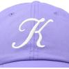 imageDALIX Initial Hat Letter K Womens Baseball Cap Monogram Cursive EmbroiderLavender