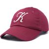 imageDALIX Initial Hat Letter K Womens Baseball Cap Monogram Cursive EmbroiderMaroon