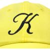 imageDALIX Initial Hat Letter K Womens Baseball Cap Monogram Cursive EmbroiderMinion Yellow