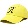 imageDALIX Initial Hat Letter K Womens Baseball Cap Monogram Cursive EmbroiderMinion Yellow