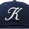 imageDALIX Initial Hat Letter K Womens Baseball Cap Monogram Cursive EmbroiderNavy Blue