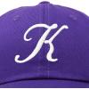 imageDALIX Initial Hat Letter K Womens Baseball Cap Monogram Cursive EmbroiderPurple