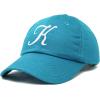 imageDALIX Initial Hat Letter K Womens Baseball Cap Monogram Cursive EmbroiderTeal