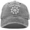 imageDALIX Captain Hat Sailing Baseball Cap Navy Gift Boating Men Women VintageBlack