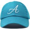 imageDALIX Initial Hat Letter A Womens Baseball Cap Monogram Cursive EmbroiderTeal