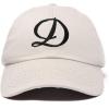 imageDALIX Initial Hat Letter D Womens Baseball Cap Monogram Cursive EmbroiderBeige