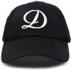 imageDALIX Initial Hat Letter D Womens Baseball Cap Monogram Cursive EmbroiderBlack