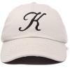 imageDALIX Initial Hat Letter K Womens Baseball Cap Monogram Cursive EmbroiderBeige