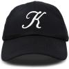imageDALIX Initial Hat Letter K Womens Baseball Cap Monogram Cursive EmbroiderBlack