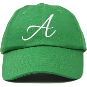imageDALIX Initial Hat Letter A Womens Baseball Cap Monogram Cursive EmbroiderKelly Green