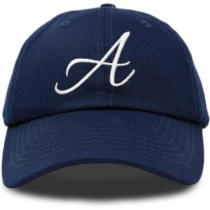 imageDALIX Initial Hat Letter A Womens Baseball Cap Monogram Cursive EmbroiderNavy Blue