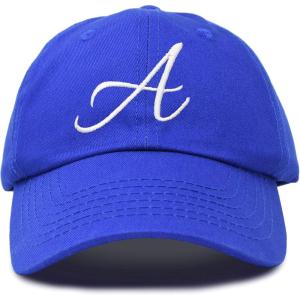 imageDALIX Initial Hat Letter A Womens Baseball Cap Monogram Cursive EmbroiderRoyal Blue