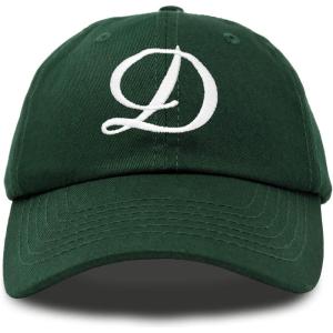 imageDALIX Initial Hat Letter D Womens Baseball Cap Monogram Cursive EmbroiderDark Green