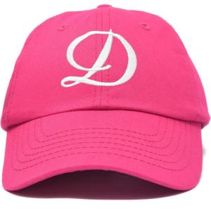 imageDALIX Initial Hat Letter D Womens Baseball Cap Monogram Cursive EmbroiderHot Pink