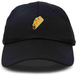 imageDALIX Taco Embroidered Dad Cap Cotton Baseball Hat WomenBlack