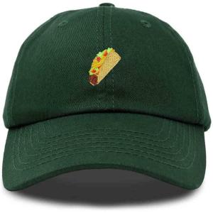 imageDALIX Taco Embroidered Dad Cap Cotton Baseball Hat WomenDark Green