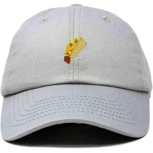imageDALIX Taco Embroidered Dad Cap Cotton Baseball Hat WomenGray
