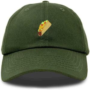 imageDALIX Taco Embroidered Dad Cap Cotton Baseball Hat WomenOlive