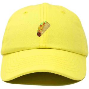 imageDALIX Taco Embroidered Dad Cap Cotton Baseball Hat WomenYellow