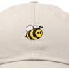 imageDALIX Bumble Bee Baseball Cap Dad Hat Embroidered Womens GirlsBeige