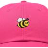 imageDALIX Bumble Bee Baseball Cap Dad Hat Embroidered Womens GirlsHot Pink