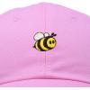 imageDALIX Bumble Bee Baseball Cap Dad Hat Embroidered Womens GirlsLight Pink