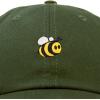 imageDALIX Bumble Bee Baseball Cap Dad Hat Embroidered Womens GirlsOlive