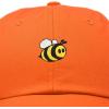 imageDALIX Bumble Bee Baseball Cap Dad Hat Embroidered Womens GirlsOrange