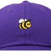 imageDALIX Bumble Bee Baseball Cap Dad Hat Embroidered Womens GirlsPurple