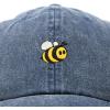 imageDALIX Bumble Bee Baseball Cap Dad Hat Embroidered Womens GirlsWashed Navy Blue