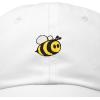 imageDALIX Bumble Bee Baseball Cap Dad Hat Embroidered Womens GirlsWhite