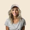 imageDALIX Peach Embroidered Dad Cap Cotton Baseball Hat WomenBeige